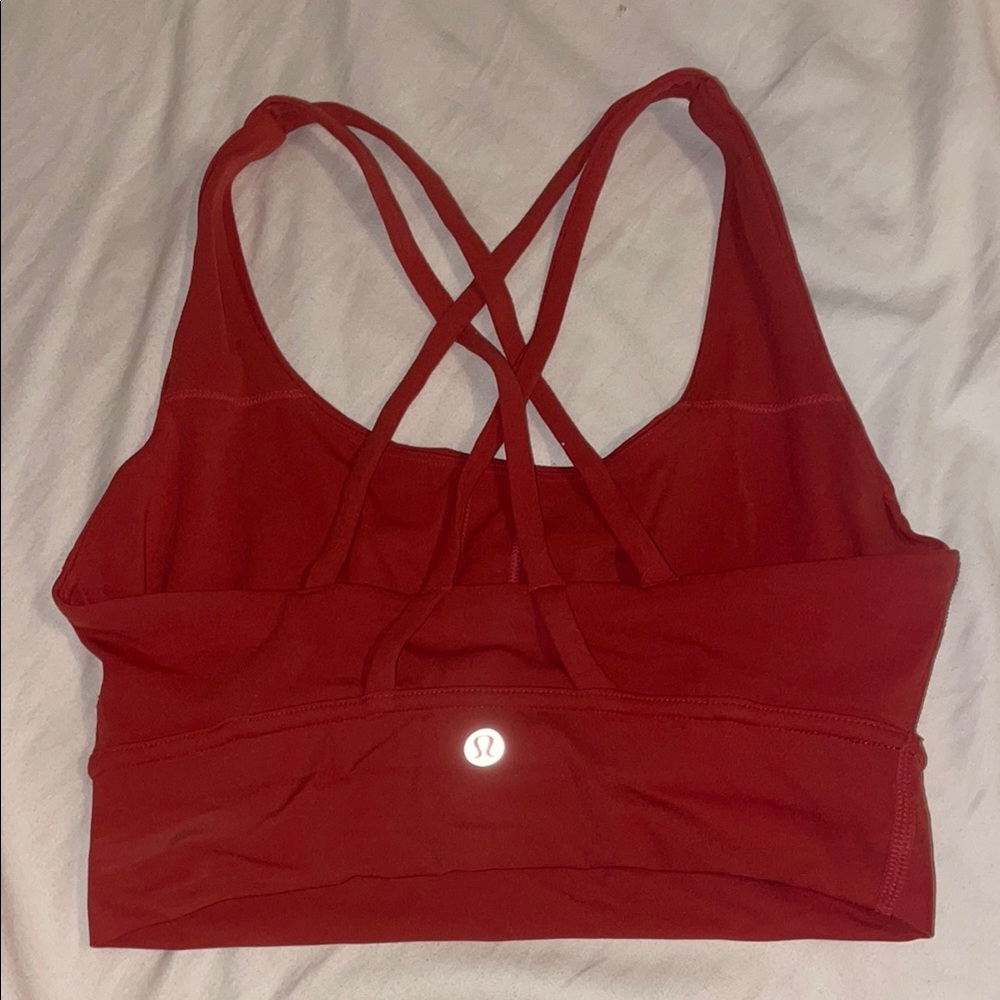 lululemon athletica Red Strappy Sports Bra